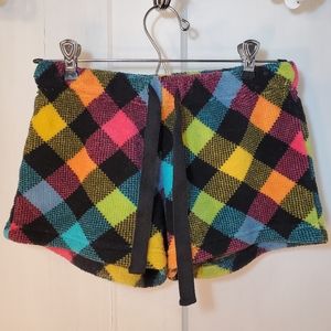 GONE TODAY! Pajama Shorts Neon Colorful Soft Cozy Fleece PJ Bottoms Women's XS